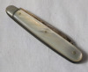 Antique 1901 Silver Pocket Knife w/Mother of Pearl Handle . Measures 4 1/4" long when open . - 4