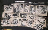 Vintage NHL Hockey Canadian Press & Associated Press LaserPhoto Hockey News w/Corresponding B&W Photos . Gretzky/Warhol , Jets , Flames , Leafs , Oilers , Canadians