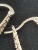 Pair of S925 Silver Hoop Earrings with Inlay Elegant and Classic 1 Inch drop Lever Snap ins - 6