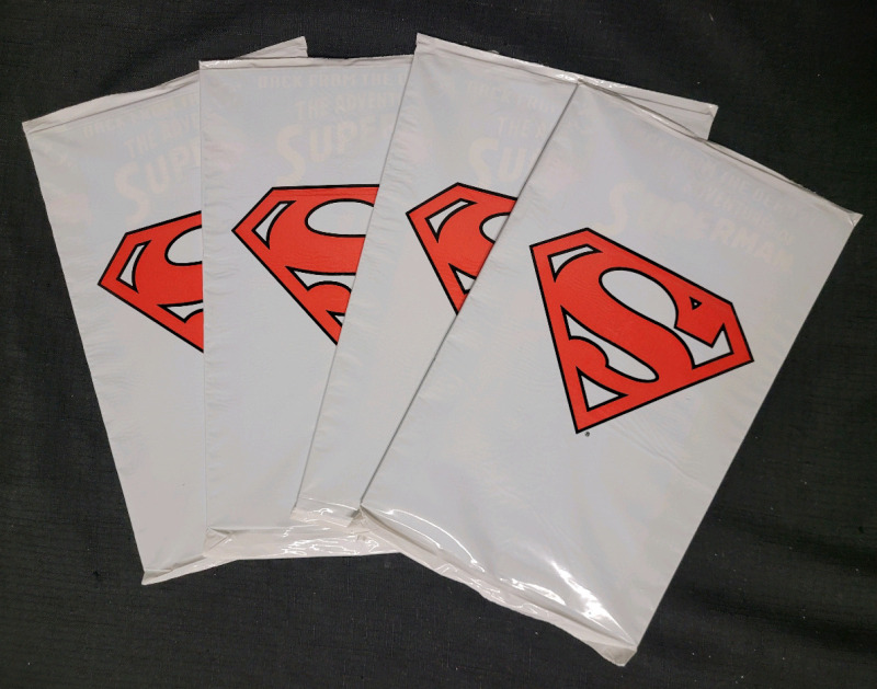 Four (4) Sealed Vintage 1993 Adventures of Superman #500 " Life After Death " Issues . All Polybagged and Sealed