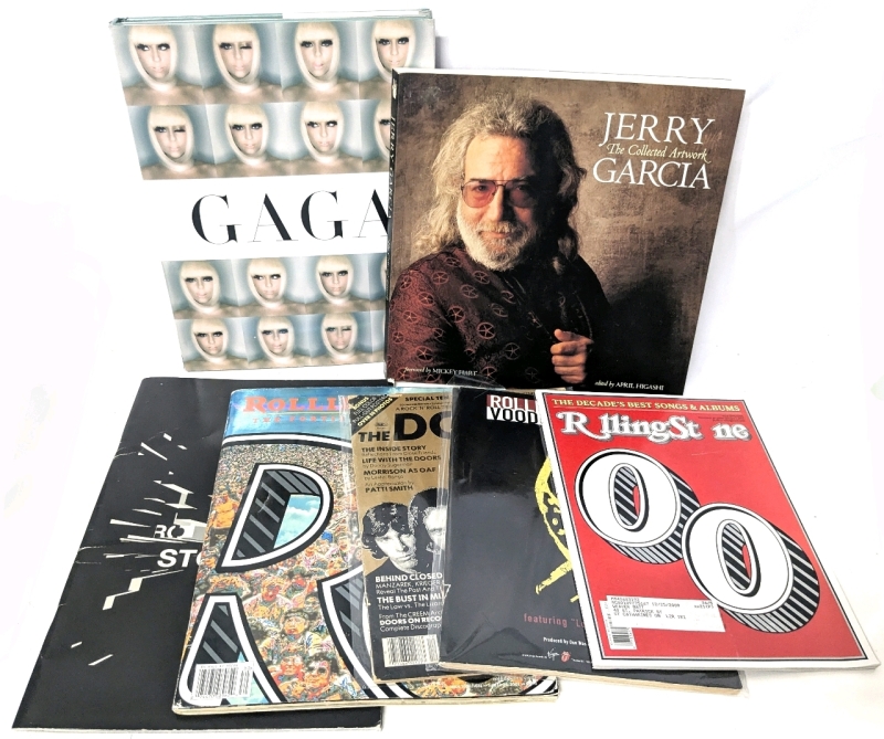 5 Rolling Stone(s) / The Doors Magazines + GAGA & Jerry Garcia: The Collected Artwork Hard & Softcover Books