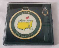 **RARE** 1998 Masters Augusta National Golf Tournament Golf Bag Tag w/Original Case .