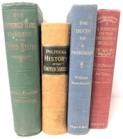 Antique 1871 to 1963 Books on US Politics & History (Hardcover) : One Hundred Years of the United States (1871) Political History Of The United States (1888), Death of a President (1963), History of the Modern World (1958),