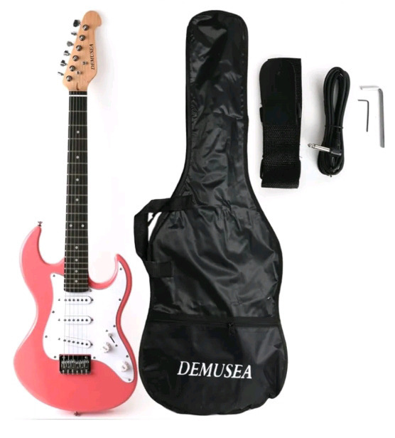 New | 36 Inch 3/4 Electric Mini Guitar Beginner Starter Travel Portable Practice With Gig Bag And Strap | Retails $200+