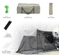 As is New | SUV Camping Tent | Not-Assembled | Measures 6.5ft x 6.5ftx 33.5ft