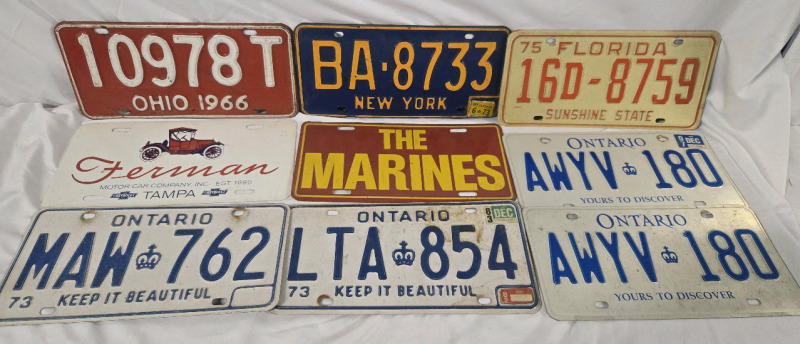 9 | Assorted Liscense Plates | Ohio, Newyork, Florida & More!