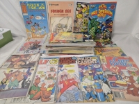 47 Vintage | Assorted Paperback Comic Books | Includes Police Academy, Care Bears, Spider-Man & Much Much More!