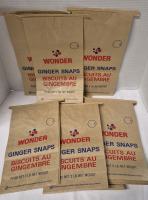 26 As New Wonder Bread Ginger Snaps Bags 7 by 12"