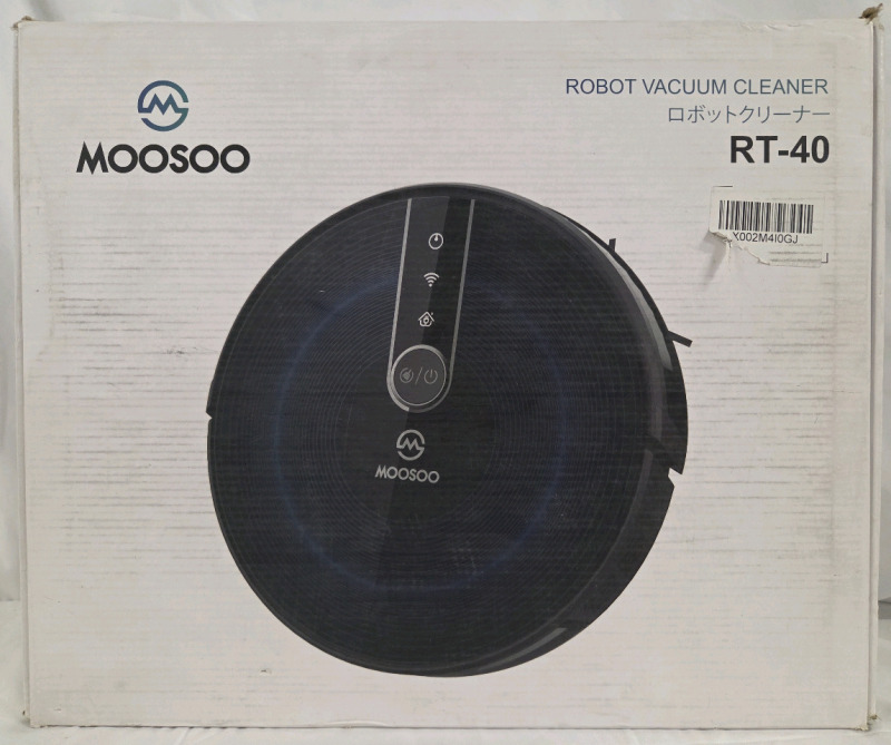 New In Box | Moosoo Robot Vacuum Cleaner w/ Extra Brushes | Box Measures 18" x 15"