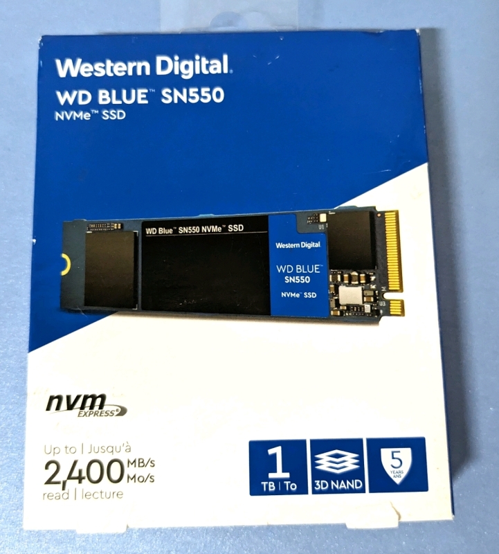 New 1TB Western Digital WD Blue SN550 NVMe SSD (Sealed)