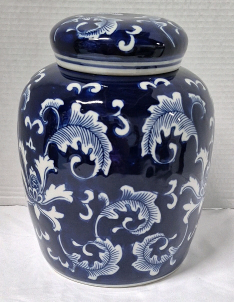 Beautiful Ceramic Ginger Jar 10" Tall