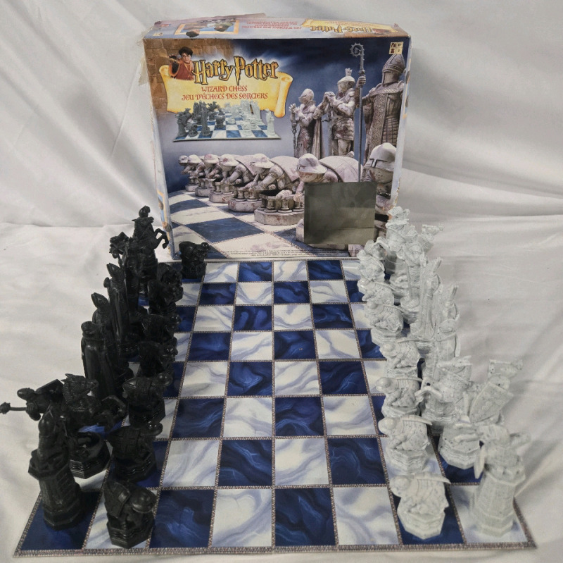 Complete Resin Harry Potter Wizard Chess | Tallest Pc Measures 4"