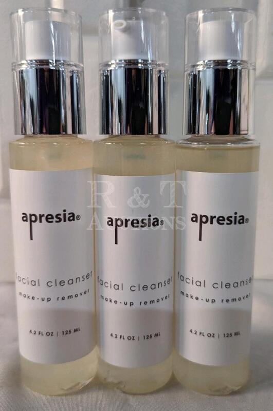 3 New Apresia Facial Cleanser MakeuP Remover. 125ml each