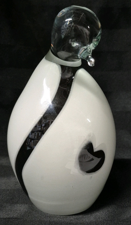 Amazing Penguin Art Glass - 7.5" Tall