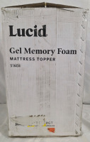 New in Box | Individual XL Gel Memory Foam Mattress Topper | Finished Size 37" x 79" x 3"