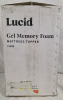 New in Box | Individual XL Gel Memory Foam Mattress Topper | Finished Size 37" x 79" x 3"