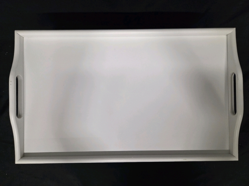 New | Lovely White Breakfast Tray | Measures 9" x 20" x 12"