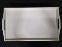 New | Lovely White Breakfast Tray | Measures 9" x 20" x 12"