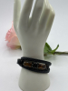 Tiger Eye Leather Bracelet Handcrafted Tiger Eye and Black Leather Braided Bracelet Magnetic Clasp Natural Stone Approximately 8.5 Inch - 5