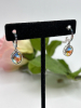 925 Stamped Faceted Dazzling Oval gemstone earring Hoops with Stones on Hoop Approximately 2 inch drop - 3