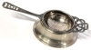 Vintage Regis Plate England E.P.N.S. Pierced Tea Strainer N.436 & Stand N.1521 - 5.75" Long