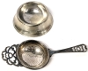 Vintage Regis Plate England E.P.N.S. Pierced Tea Strainer N.436 & Stand N.1521 - 5.75" Long - 3