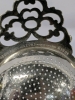 Vintage Regis Plate England E.P.N.S. Pierced Tea Strainer N.436 & Stand N.1521 - 5.75" Long - 5