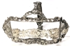 Darling Vintage BIRKS Germany Sterling Silver Bavarian Salt Cellar (Possibly for Absinthe or Pickles) With 2 Glass Containers & 2 Spoons : 1 Slotted - 3" Tall - 7