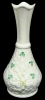 Vintage BELLEEK Millennium 2000 Rock of Cashel Shamrock Vase, Black Stamp - 8" Tall, No Chips or Cracks - 6