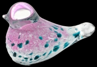 Adorable Speckled Art Glass Bird Paperweight/Figure - 5" Long, No Chips or Cracks