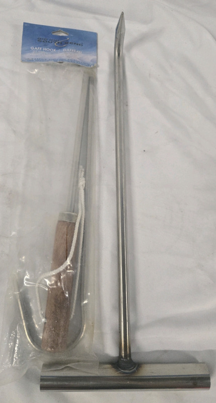 2 New | Metal Fishing Gaff Hooks 14.5" -23.5" Long