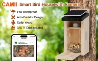 New in Open Box Camii Smart 4MP Birdhouse With Camera - 8" by 5.5" by 12.5" Retails Over $100