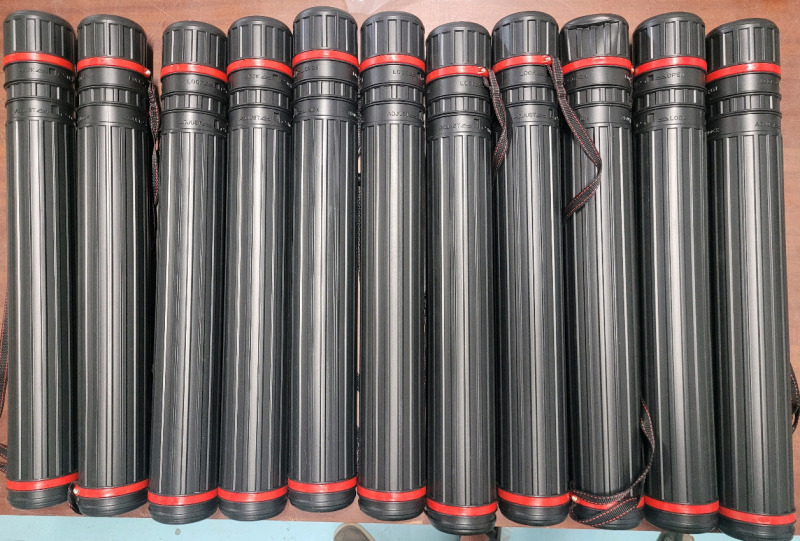 Eleven (11) Expandable Poster Tubes , 24" to 36" Long .