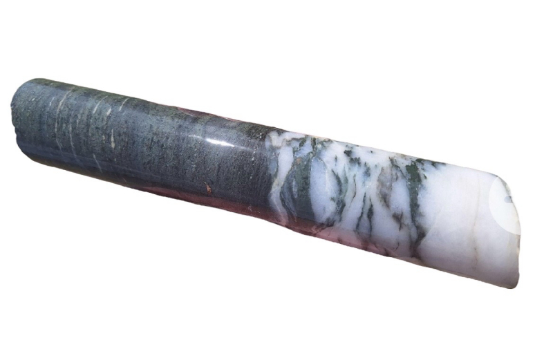 Beautiful Huge Quartz Mixed Core Sample Approximately 9.5 inches Random Black marks on stone