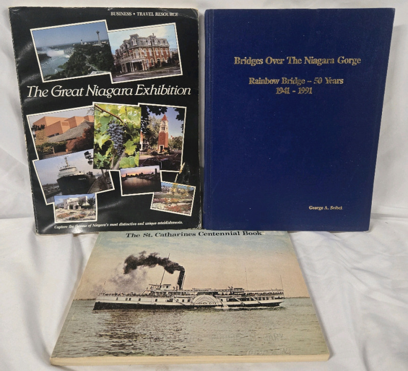 3 | 1975-1991 History Books About Niagara Falls Ontairo |Includes The Great Niagara Exhibition, The St.Catherines Centennial Book & Bridges Over The Gorge