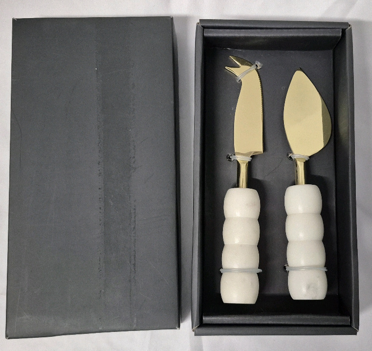 New PD Home Cheese Cutter Set - Marble Handles