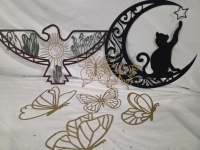 8 New | Mental Wall Decor Lot | Largest Measures 12" Tall
