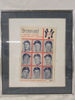 1964 New York Yankees Scorecard & Offical Program Framed 12" x 14"