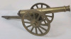 Two (2) Brass Mantle Cannons . Measure 12" & 10" Long . For Display Only - 2