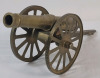 Two (2) Brass Mantle Cannons . Measure 12" & 10" Long . For Display Only - 3