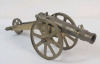 Two (2) Brass Mantle Cannons . Measure 12" & 10" Long . For Display Only - 4