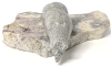 Vintage Signed & Numbered HOSELTON Soapstone Polar Bear Sculpture - 6.5" &times; 5" &times; 2.5" Tall - 2