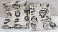 2 New Owl Patter Valance Curtains | Curtains Measure 52"&times;20"