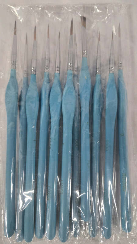 11 New | Fine Tip Paint Brushes 8" long