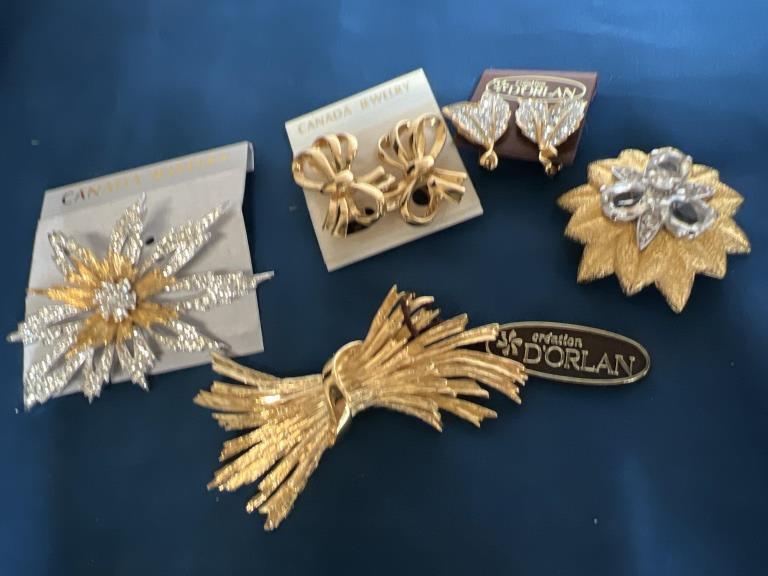 D&rsquo;ORLAN Vintage Brooches & Earrings