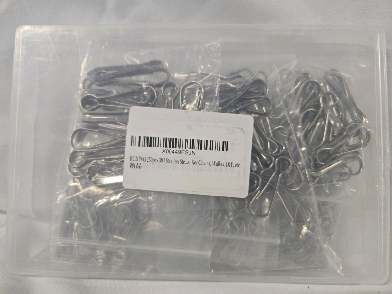 New | 250pc 304 Stainless Steel KeyChains | Variety Of Sizes