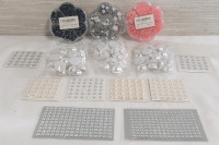 Lot of Craft Supplies | Includes Googly Eyes, Half Pearls, Diamond Studs