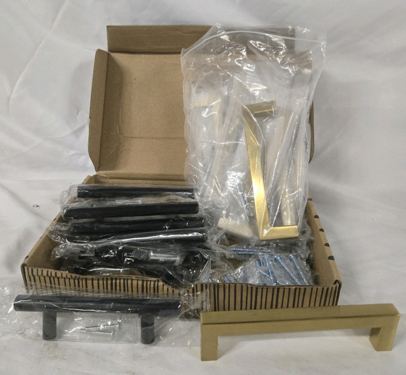 19 New | Metal Door Handles W/ Hardware ( 10 Black )
