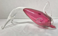 Beautiful Rossi Glass Dolphin Art Glass 8.25" L x 4.25" H