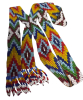 Native American Glass Bead Chevron Drape Necklace 30 inch with .75 inch bead fringe